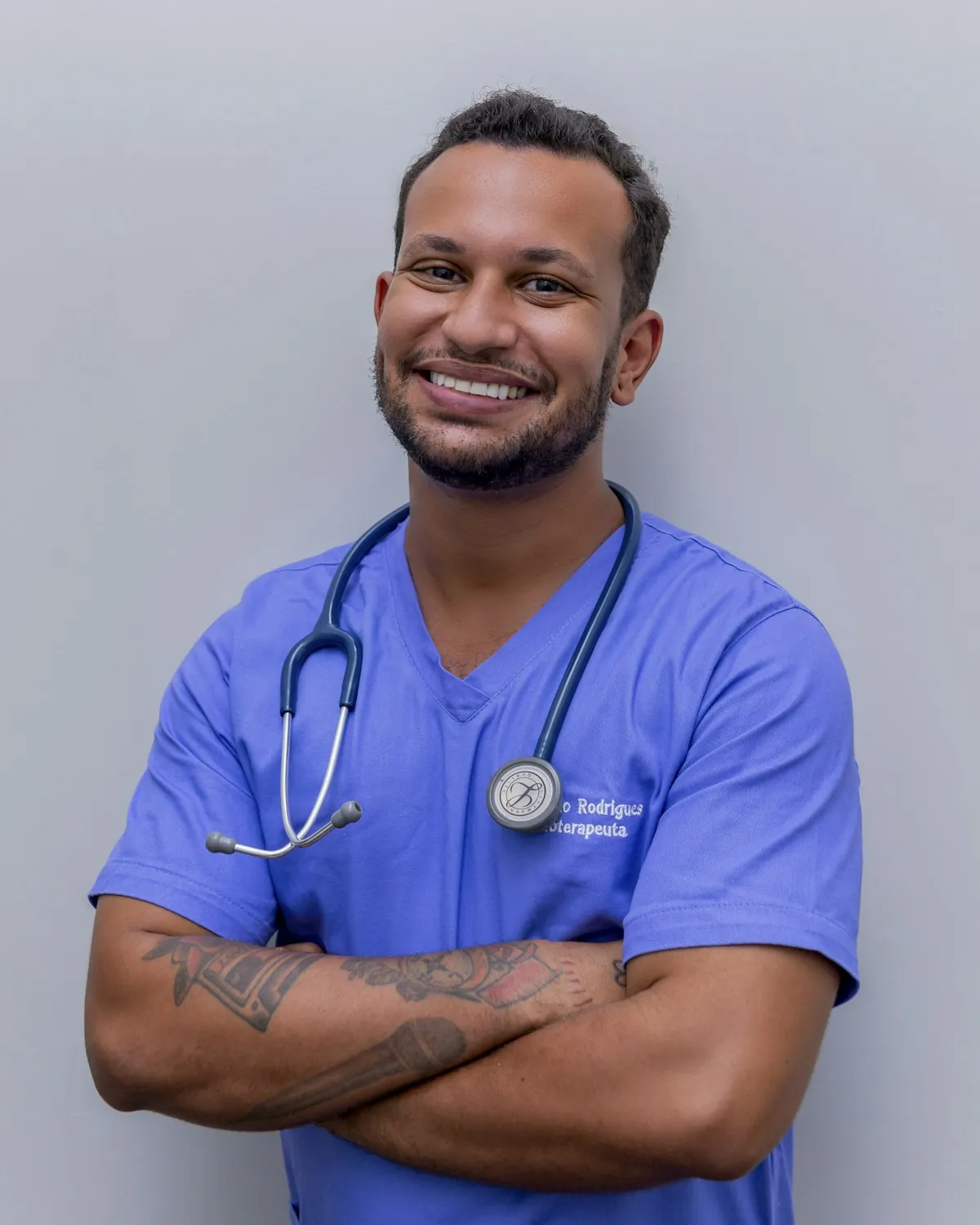 Calm portrait of dentist in warm soft daylight